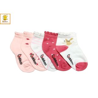 Set 3 đôi vớ gót phối bé gái cao cấp Babiboo - BS09