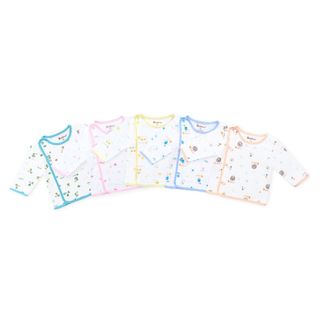 Áo sơ sinh dài tay BABIBOO, áo bác sỹ sơ sinh in hình dễ thương BB147