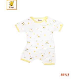 Quần áo sơ sinh BABIBOO, đồ sơ sinh tay ngắn cài vai cotton 2 chiều cute BB138