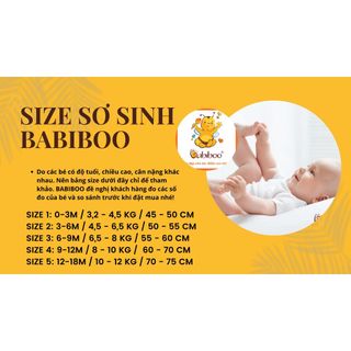 Quần áo sơ sinh BABIBOO, đồ sơ sinh tay ngắn cài vai cotton 2 chiều cute BB138