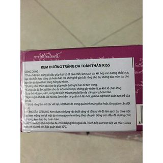 Kem dưỡng trắng da toàn thân KISS WHITE BODY