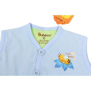 Áo ghi lê cho bé sơ sinh BABIBOO, áo gile cotton 2 lớp thiết kế màu dễ thương BB53