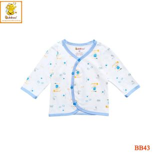 Áo sơ sinh cotton tay dài cổ tim viền màu in hình Babiboo - BB43N giá sỉ