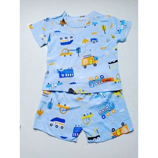Bộ tole bé trai hai da tay ngắn Babiboo - BB121