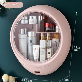 Kệ đựng mỹ phẩm để đồ trang điểm trong nhà tắm treo tường không đục lỗ Không bắn đinh,làm bằng nhựa ABS