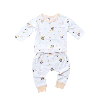 Quần áo sơ sinh BABIBOO, đồ sơ sinh tay dài cài vai in hình cotton 2 chiều BB137 giá sỉ