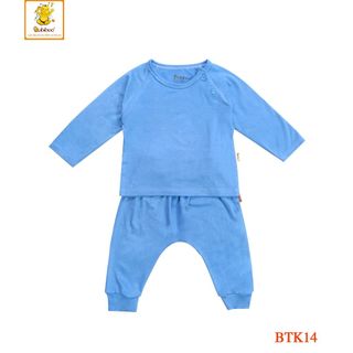 Bộ sơ sinh cài vai xéo visco cao cấp siêu mềm mại tay dài Babiboo - BTK14