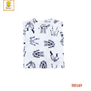 Áo sát nách cho bé bozip cotton in hình kid's Babiboo - BB149
