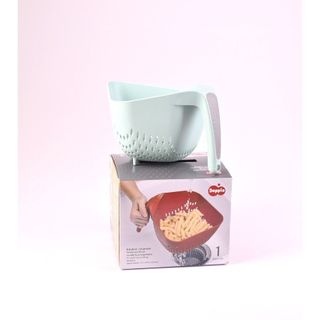 Rổ Nhựa Có Tay Cầm Chắt Nước Rau Củ - Bún Nui Living On