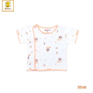 Áo sơ sinh Cotton tay ngắn bác sĩ viền màu in hình - BB148 giá sỉ