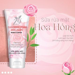 Sữa rửa mặt Collagen tình chất Hoa hồng Z9