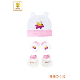 COMBO Bộ bao tay chân và nón Cotton BABIBOO - BBC13
