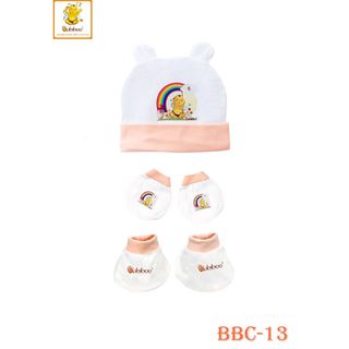 COMBO Bộ bao tay chân và nón Cotton BABIBOO - BBC13