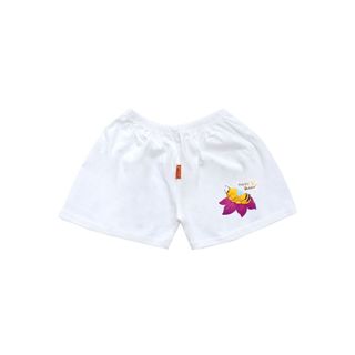 Quần đùi sơ sinh BABIBOO, quần cotton sơ sinh mặc mùa hè màu trắng BB11