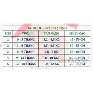 COMBO 5 Áo sơ sinh cổ tim viền màu tay ngắn 100% cotton BABIBOO - BB08 giá sỉ