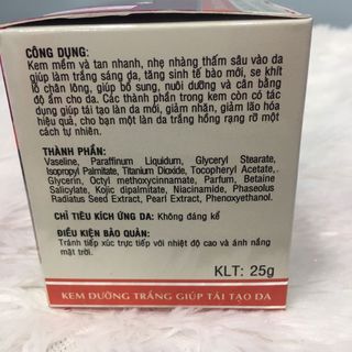 Kem dưỡng trắng da 25g Trắng Hồng Thu Thảo