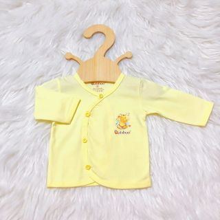 COMBO 5 Áo sơ sinh màu cổ tim viền tay dài in hình BABIBOO - BB17