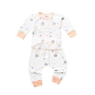 Quần áo sơ sinh BABIOO, đồ sơ sinh tay dài cài giữa in hình cotton 2 chiều BB142 giá sỉ