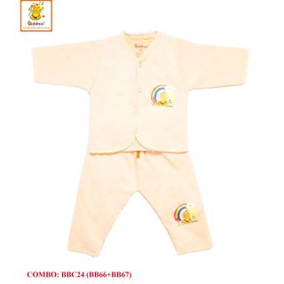 BỘ ÁO NỈ COTTON 2 LỚP DÀI TAY BABIBOO - BBC24 giá sỉ