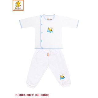 Bộ cotton bác sĩ dài viền màu Babiboo - BBC27 giá sỉ