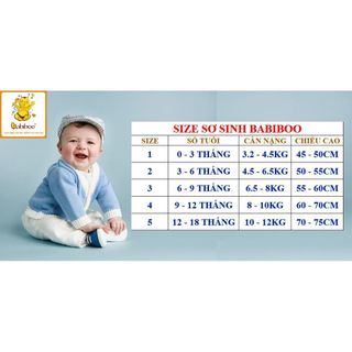 Áo nỉ bông cotton cổ tròn tay dài BABIBOO - BB97