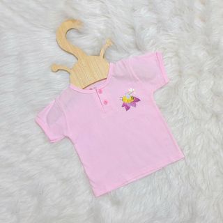 Áo cộc tay cho bé sơ sinh BABIBOO, áo trẻ sơ sinh đẹp cổ trụ dễ thương BB131