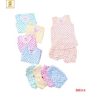 Bộ áo balo chấm bi bé gái BABIBOO BB114