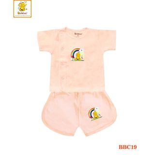 Bộ sơ sinh 100% cotton màu ngắn bác sĩ Babiiboo - BBC19 giá sỉ