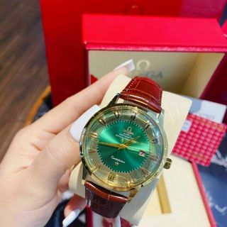 ĐỒNG HỒ OMEGA MẶT XANH DA NAM HOT