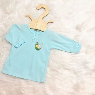 Áo tay dài cho bé sơ sinh BABIBOO, áo cotton sơ sinh màu cổ trụ dễ thương BB40
