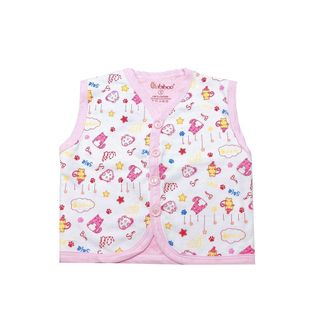 Áo sơ sinh gile BABIBOO, áo gile cotton 2 lớp in nhiều hình BB52 giá sỉ