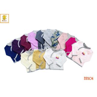 ÁO GHI LÊ NỈ BÔNG DÀI COTTON BABIBOO - BB104 giá sỉ