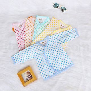 Áo cổ tim chấm bi dài BABIBOO- BB47
