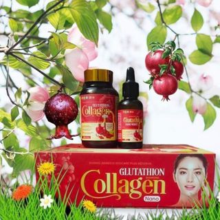 Viên uống đẹp da Glutathione Colagen Nano( tặng kèm 1 lọ serum dưỡng da trong mỗi hộp) giá sỉ