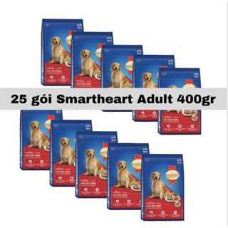 Combo 25 gói thức ăn hạt Smartheart Adult 400gr - cho chó trưởng thành (từ 1 tuổi trở lên) giá sỉ