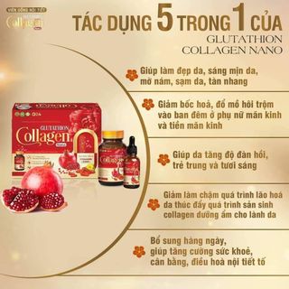 Viên uống đẹp da Glutathione Colagen Nano( tặng kèm 1 lọ serum dưỡng da trong mỗi hộp)