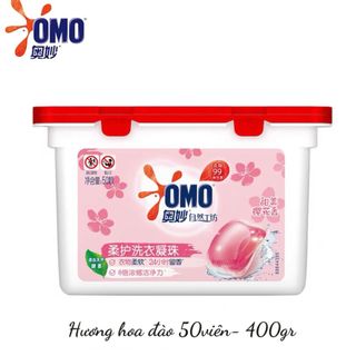 Viên giặt OMO viên hương hoa anh đào ,trái đào , thảo mộc 50viên/hộp . Chính hãng