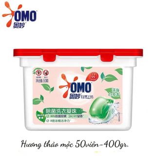 Viên giặt OMO viên hương hoa anh đào ,trái đào , thảo mộc 50viên/hộp . Chính hãng