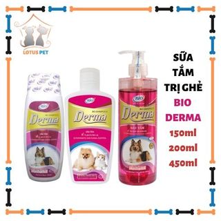 Bio Shampoo Derma - Sữa tắm đặc trị Ghẻ, Nấm da cho chó mèo - 150ml/ 200ml/ 450ml
