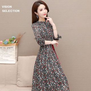 Đầm voan họa tiết hoa nhí