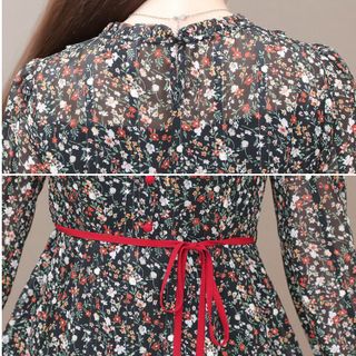 Đầm voan họa tiết hoa nhí