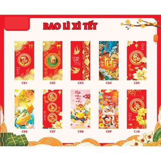 Combo 1000 Năm Quý Mão 2023 bao lì xì có tặng bóng kính