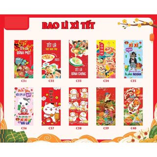 Combo 1000 Năm Quý Mão 2023 bao lì xì có tặng bóng kính