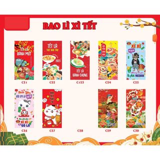 Combo 1000 Năm Quý Mão 2023 bao lì xì có tặng bóng kính