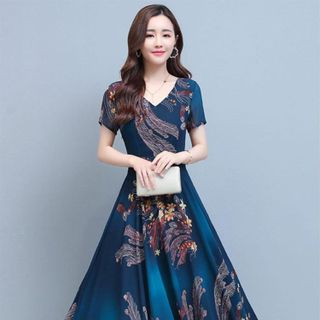 Đầm maxi họa tiết cao cấp