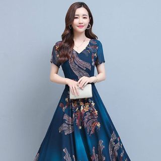 Đầm maxi họa tiết cao cấp