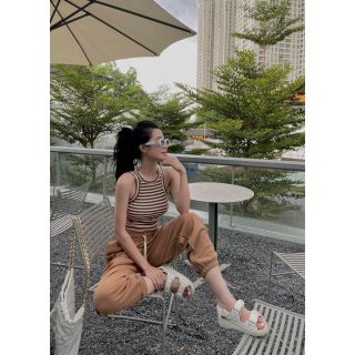 Quần jogger nữ bo chân - vải tổ ong (hàng loại 1)