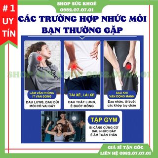 Máy massage cầm tay KONKA 99 cấp độ 8 đầu trị đau nhức toàn thân hiệu quả, súng massage cầm tay kèm 8 đầu mát xa