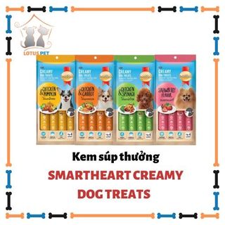 Bánh thưởng dạng kem Smartheart Creamy Dog Treat cho chó (Thịt gà Rau Bina/Dâu/Thịt gà Cà rốt/Thịt gà Bí ngô) giá sỉ