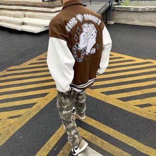 áo khoác bomber nỉ nút logo chữ form dưới 75kg